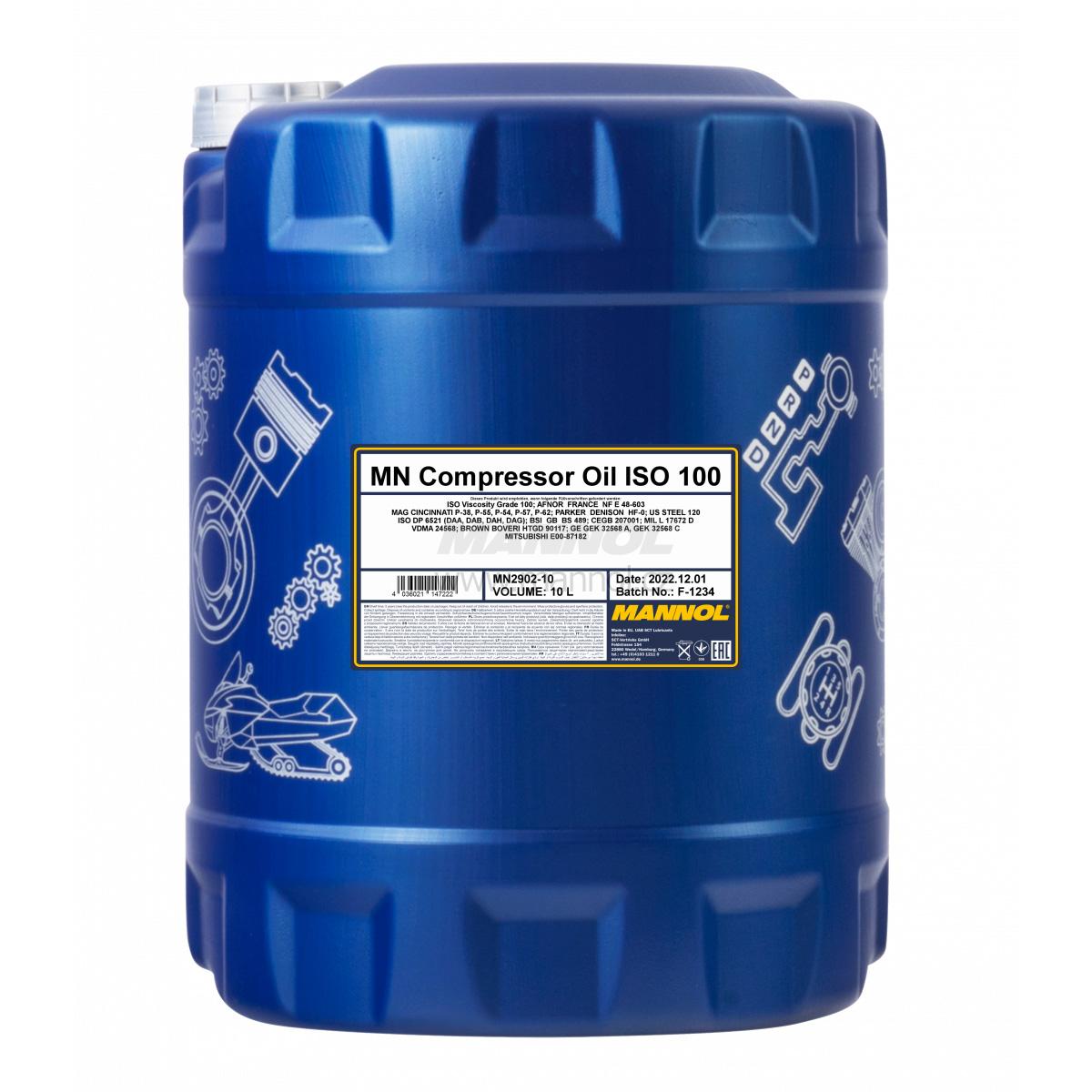 Mannol Compressor Oil ISO 100 2902 - 10l