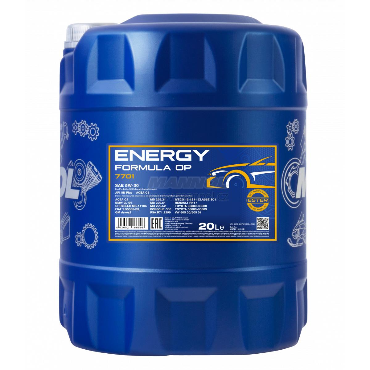 Mannol Energy Formula OP 5W-30 7701 - 20l
