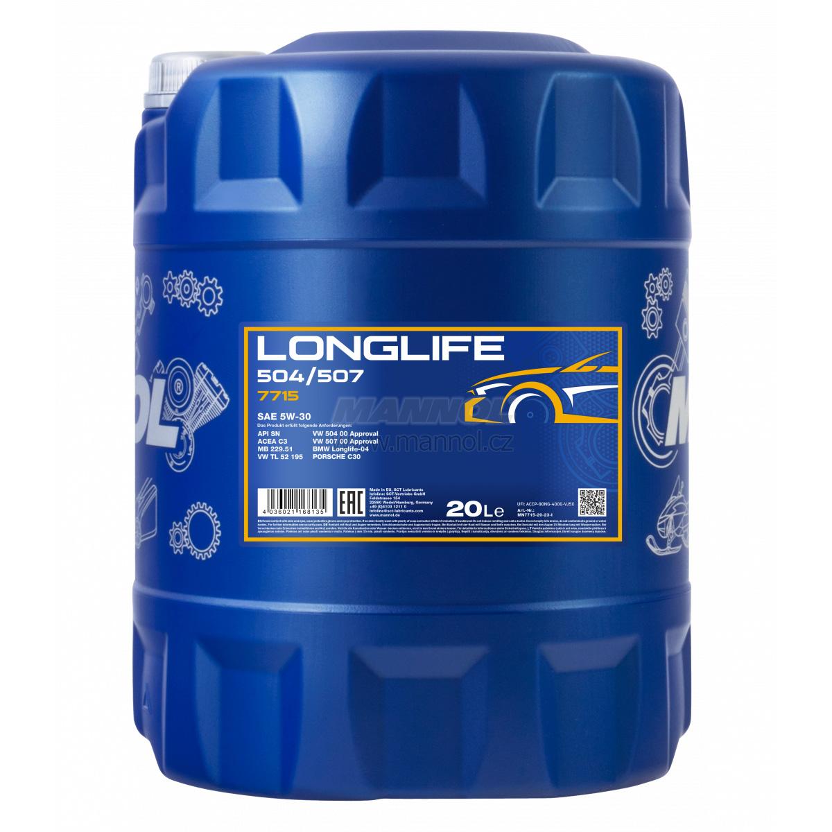 Mannol Longlife 504/507 5W-30 7715 - 20l