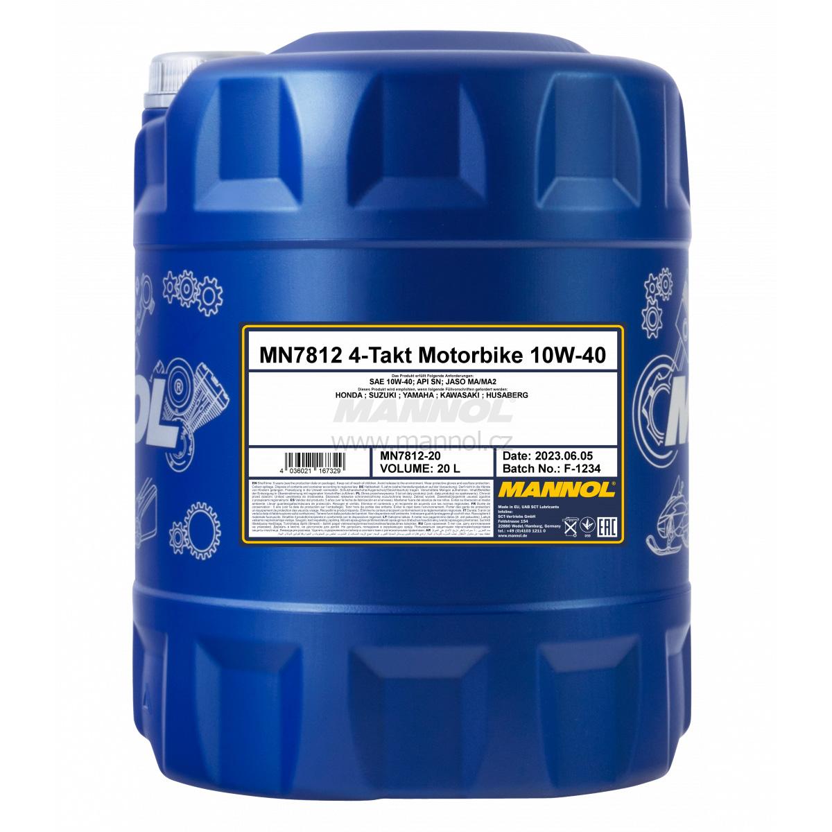 Mannol 4-Takt Motorbike 10W-40 7812 - 20l