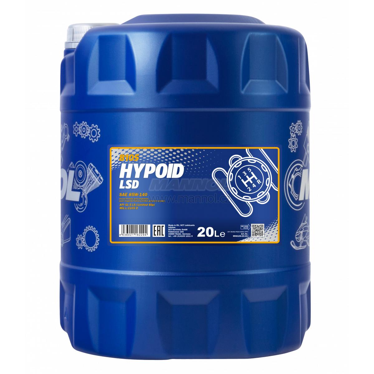 Mannol Hypoid LSD 85W-140 GL-5 8105 - 20l